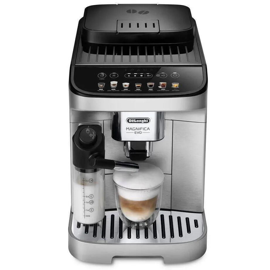 De'Longhi Magnifica Evo Milk Αυτόματη Μηχανή Espresso 1450W Πίεσης 15bar για Cappuccino με Μύλο Άλεσης Μαύρη - Image 1