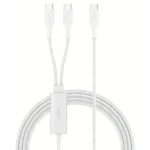 Belkin Boostcharge Pro USB 2.0 Cable USB-C male - USB-C 140W Λευκό 1.5m CAC004hq1.5MWH