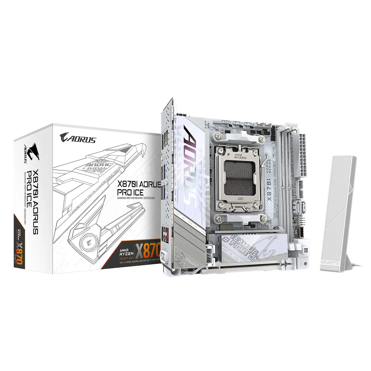 Gigabyte AORUS PRO ICE X870 Wi-Fi Motherboard Mini ITX με AMD AM5 Socket - Image 1