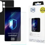 3MK Back Cover Tempered Glass / Σιλικόνης Σετ με Τζαμάκι Μαύρο (Galaxy S26 Ultra)