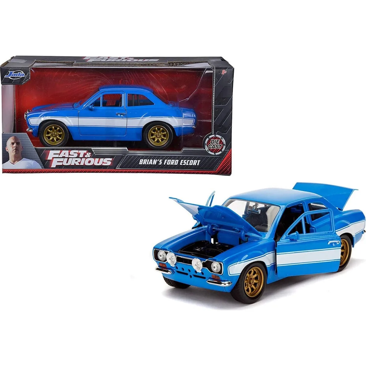 20260216093812_jada_toys_ford_escort_mk1_aytokinitaki_1_24_fast_and_furious_gia_8_eton_253203024 Jada Toys Ford Escort MK1 Αυτοκινητάκι 1:24 Fast and Furious για 8+ Ετών - Image 1