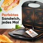Clatronic Τοστιέρα για 2 Τοστ 820W Μαύρη 264009