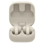 Sony LinkBuds Clip Bluetooth Handsfree Ακουστικά με Αντοχή στον Ιδρώτα και Θήκη Φόρτισης Greige
