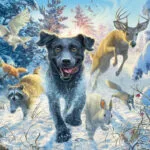 Fredrickson: Labrador In Snow Puzzle 2D 1000pcs