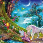 Unicorn And Elf Among The Tall Timbers Puzzle 2D 1000pcs