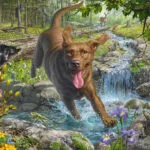 Fredrickson: Retriever In Spring Puzzle 2D 1000pcs