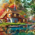 Watermill in Autumn Puzzle 2D 1000pcs