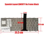 Teclado Español Para Portátil Spanish Laptop Keyboard Asus Eee Pc 1015 1016 1011 1011cx 1011px 1025 1025c 1015p 1015pe 1015b X101h X101ch V103662gk1 0kna-292nd01 Es No Frame Black Κωδ.40105esnofr