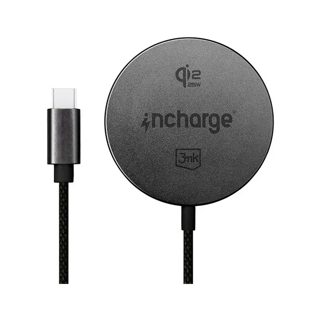 3MK Ασύρματος Φορτιστής Qi2 25W Μαύρος (Incharge Align For Android) - Image 1