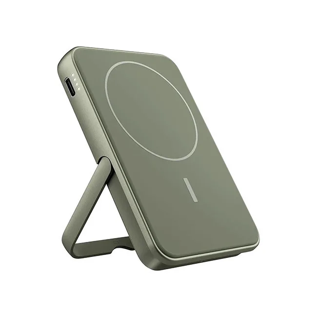 Fresh 'n Rebel Magnetic MagSafe Power Bank 5000mAh με Θύρα USB-C Dried Green - Image 1