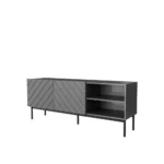 Abeto Rtv Μεταλλικό Graphite/glossy Graphite Μ150xΠ42xΥ60cm