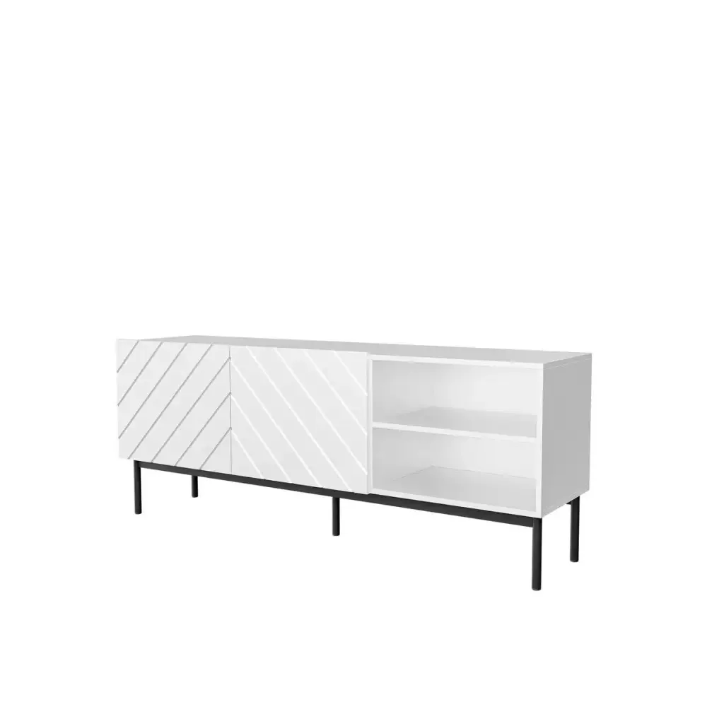 Abeto Rtv Μεταλλικό White/white Gloss Μ42xΠ60xΥ150cm - Image 1