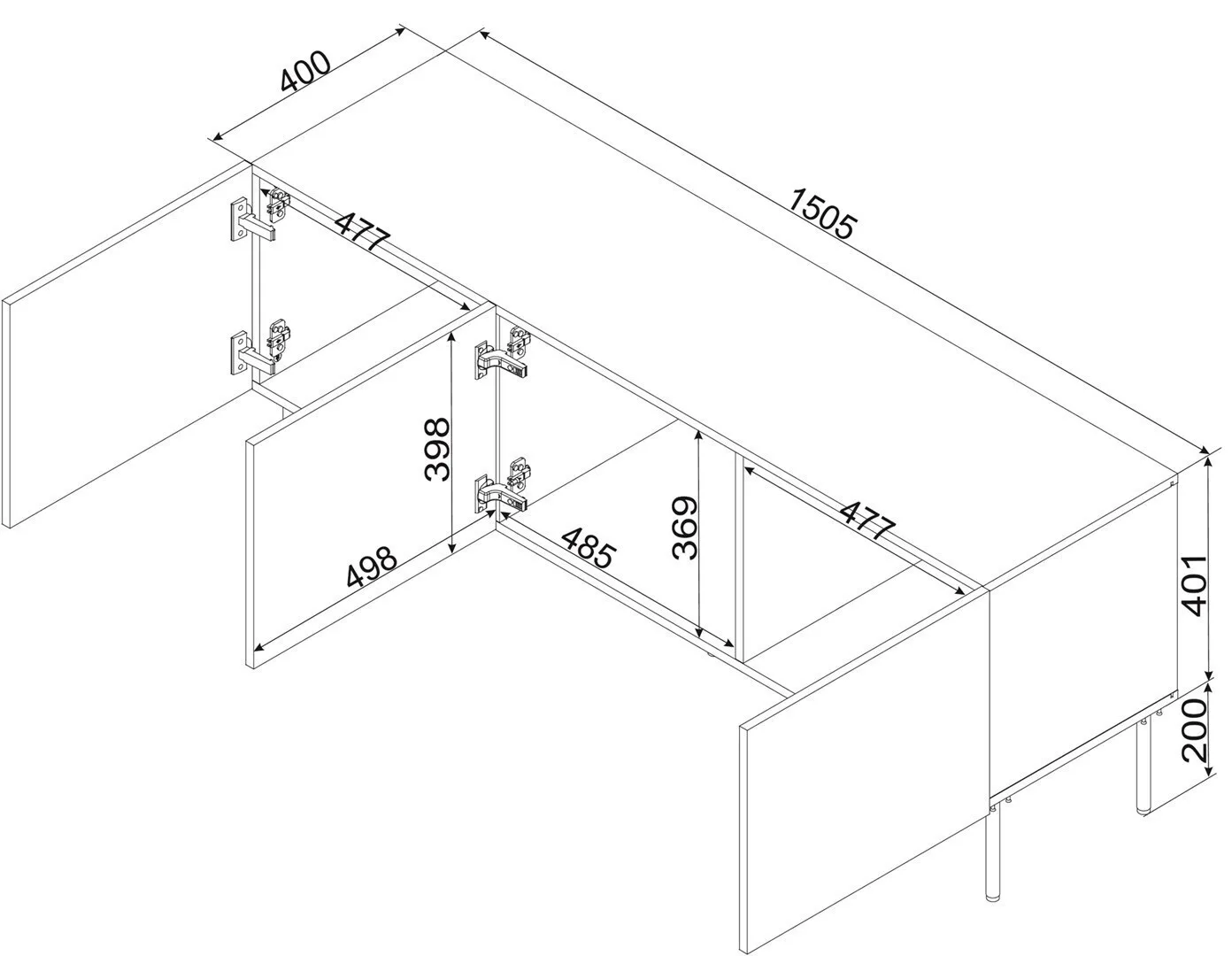 20260219142817_epiplo_tileorasis_xylino_isla_black_matt_m40xp60xy150_5cm Isla Black Matt Μ40xΠ60xΥ150.5cm - Image 1