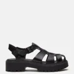 Timberland Δερμάτινα Γυναικεία Σανδάλια Μαύρα TB0A5S65W02