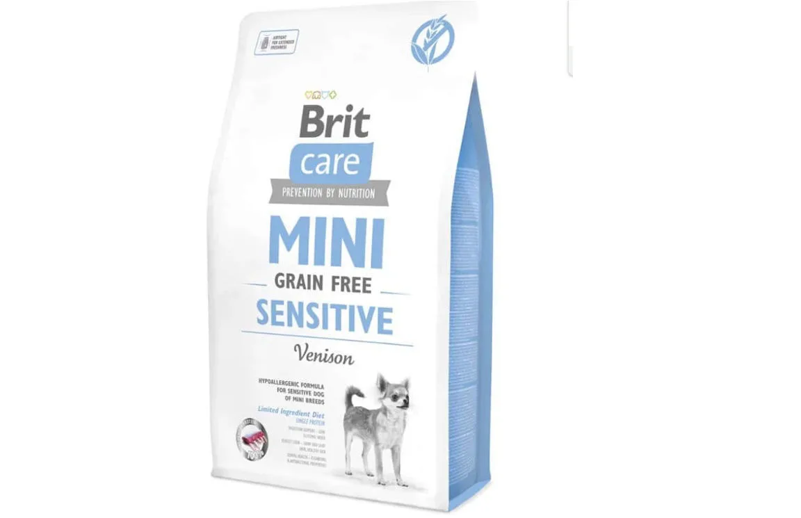 Brit Care Sensitive Mini 7kg Ξηρά Τροφή χωρίς Σιτηρά & Γλουτένη για Ενήλικους Σκύλους Μικρόσωμων Φυλών με Ελάφι - Image 1