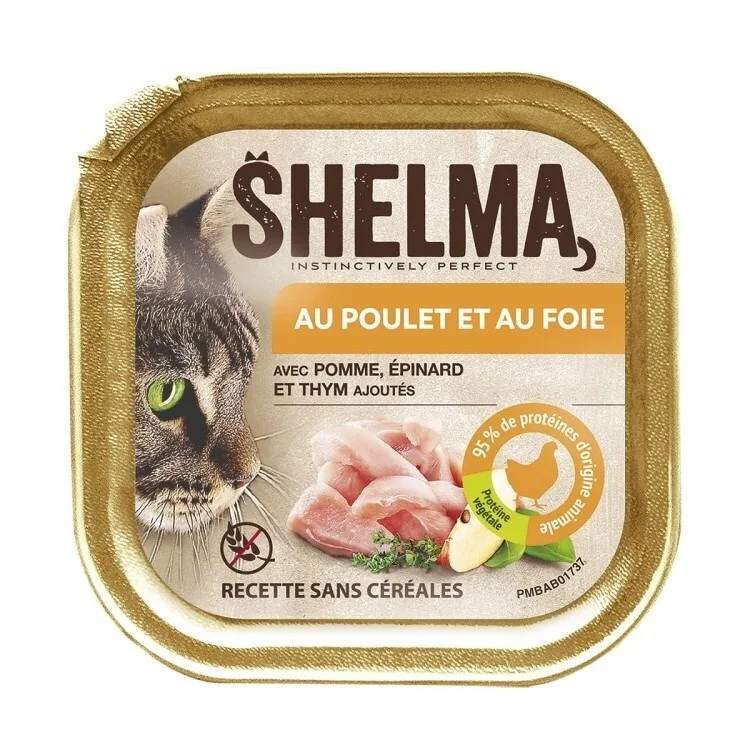 Shelma Υγρή Τροφή για Γάτες με Κοτόπουλο και Συκώτι 100gr - Image 1