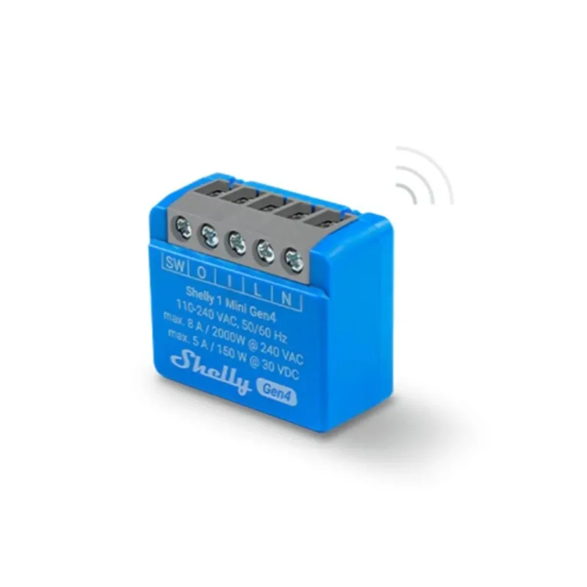 Shelly 1 Mini Gen4 Smart Switch 1 Καναλιού Wi-Fi, Bluetooth & ZigBee 8A (με Ουδέτερο) - Image 1