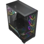 Modecom Volcano Stellar Plus ARGB Midi Tower Κουτί Υπολογιστή με Πλαϊνό Παράθυρο Μαύρο
