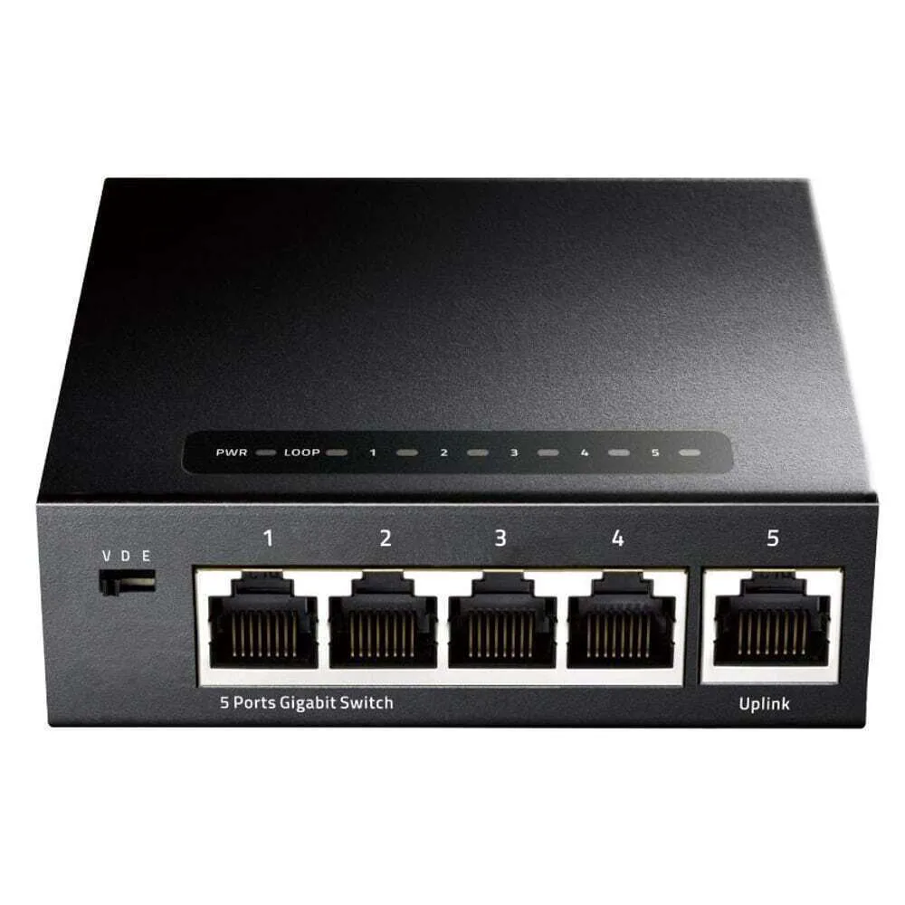 Cudy GS105 Unmanaged L2 Switch με 5 Θύρες Gigabit (1Gbps) Ethernet - Image 1