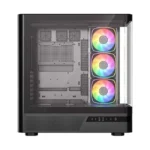 Modecom Volcano AQ200 Gaming Midi Tower Κουτί Υπολογιστή με Πλαϊνό Παράθυρο Μαύρο