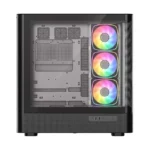 Modecom Volcano AQ500 Gaming Midi Tower Κουτί Υπολογιστή με Πλαϊνό Παράθυρο και ARGB Φωτισμό Μαύρο