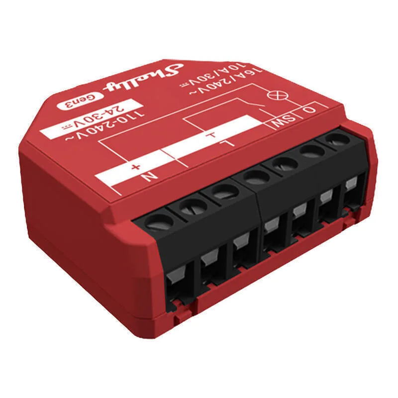 Shelly 1pm Gen3 Smart Switch 1 Καναλιού Wi-Fi, Bluetooth & RF 16A (με Ουδέτερο) SHELLY1PMGEN3 - Image 1