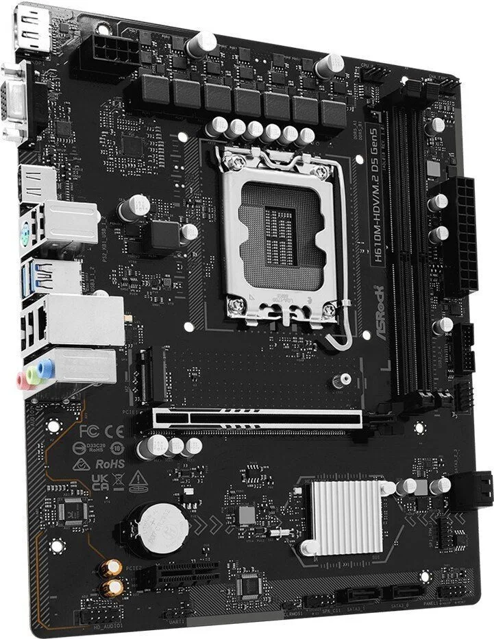 20260225165836_84e096e7 ASR H610M-HDV/M.2 D5 rev. 5.0 Motherboard Micro ATX με Intel 1700 Socket 90-MXBTU0-A0UAYZ - Image 1