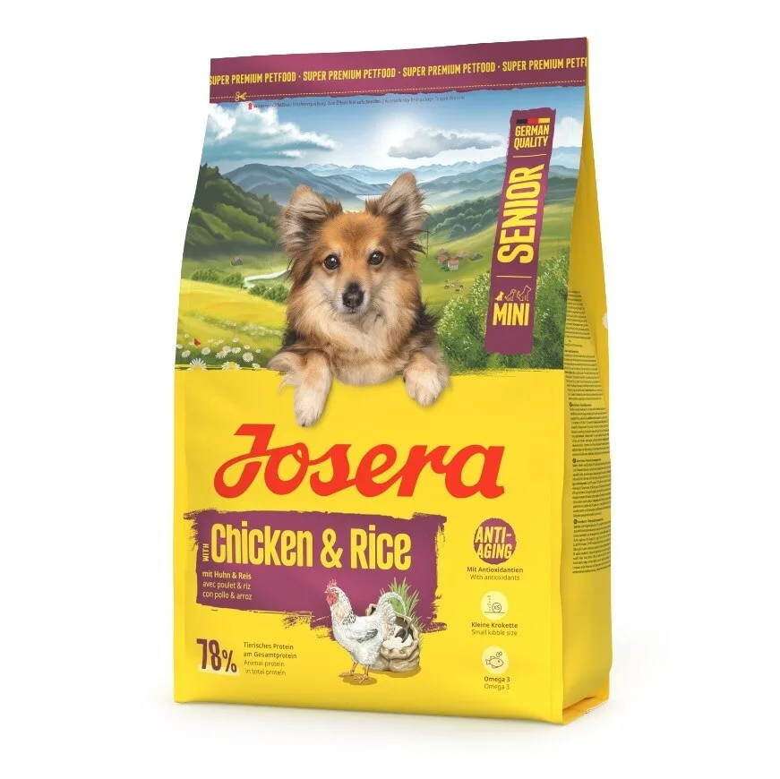 Josera 3kg Ξηρά Τροφή για Ηλικιωμένους Σκύλους Μικρόσωμων Φυλών με Κοτόπουλο και Ρύζι - Image 1