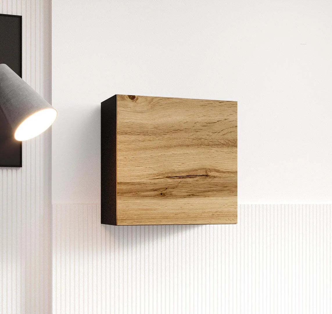 20260226165947_ntoulapi_toichou_vigo_black_wotan_oak_50x30x50ek_vigokw180 Ντουλάπι Τοίχου Vigo Black/Wotan Oak 50x30x50εκ. VIGOKW180 - Image 1