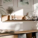 Ράφι Τοίχου Ovo Oak/concrete 130x20x15εκ. POLCMMDRE0011