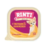 Rinti Gold Υγρή Τροφή Σκύλων σε Ταψάκι με Γαλοπούλα και Κουνέλι χωρίς Σιτηρά 100gr 92026