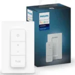 Philips Επιτοίχιος Διακόπτης Dimmer με Πλαίσιο Universal Μπουτόν σε Λευκό Χρώμα 929002398602