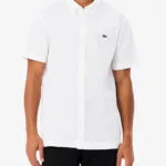 Lacoste Κοντομάνικο Βαμβακερό Πουκάμισο σε Κανονική Γραμμή White CH2312-001