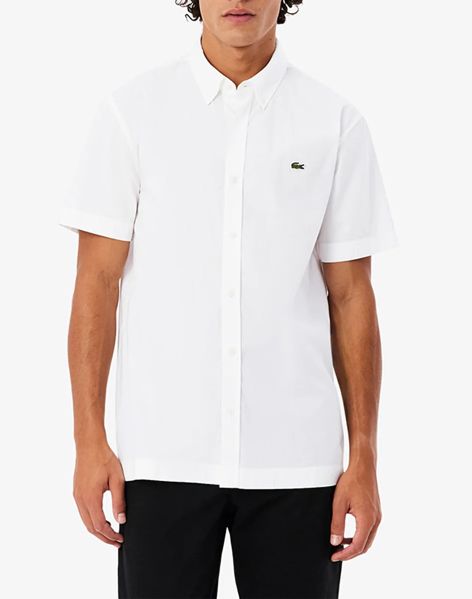 20260302145827_lacoste_kontomaniko_vamvakero_poukamiso_se_kanoniki_grammi_white_ch2312_001 Lacoste Κοντομάνικο Βαμβακερό Πουκάμισο σε Κανονική Γραμμή White CH2312-001 - Image 1