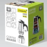 Maestro Μπρίκι Espresso 6cups Inox Μαύρο MR-1660-6