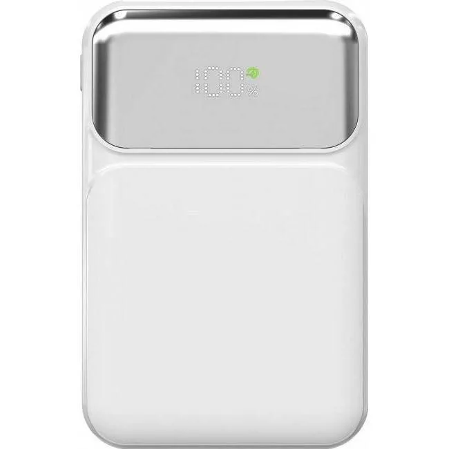 20260303163332_f70f1bce S-Link P104 Power Bank 10000mAh με Θύρα USB-A και Θύρα USB-C Power Delivery Λευκό - Image 1