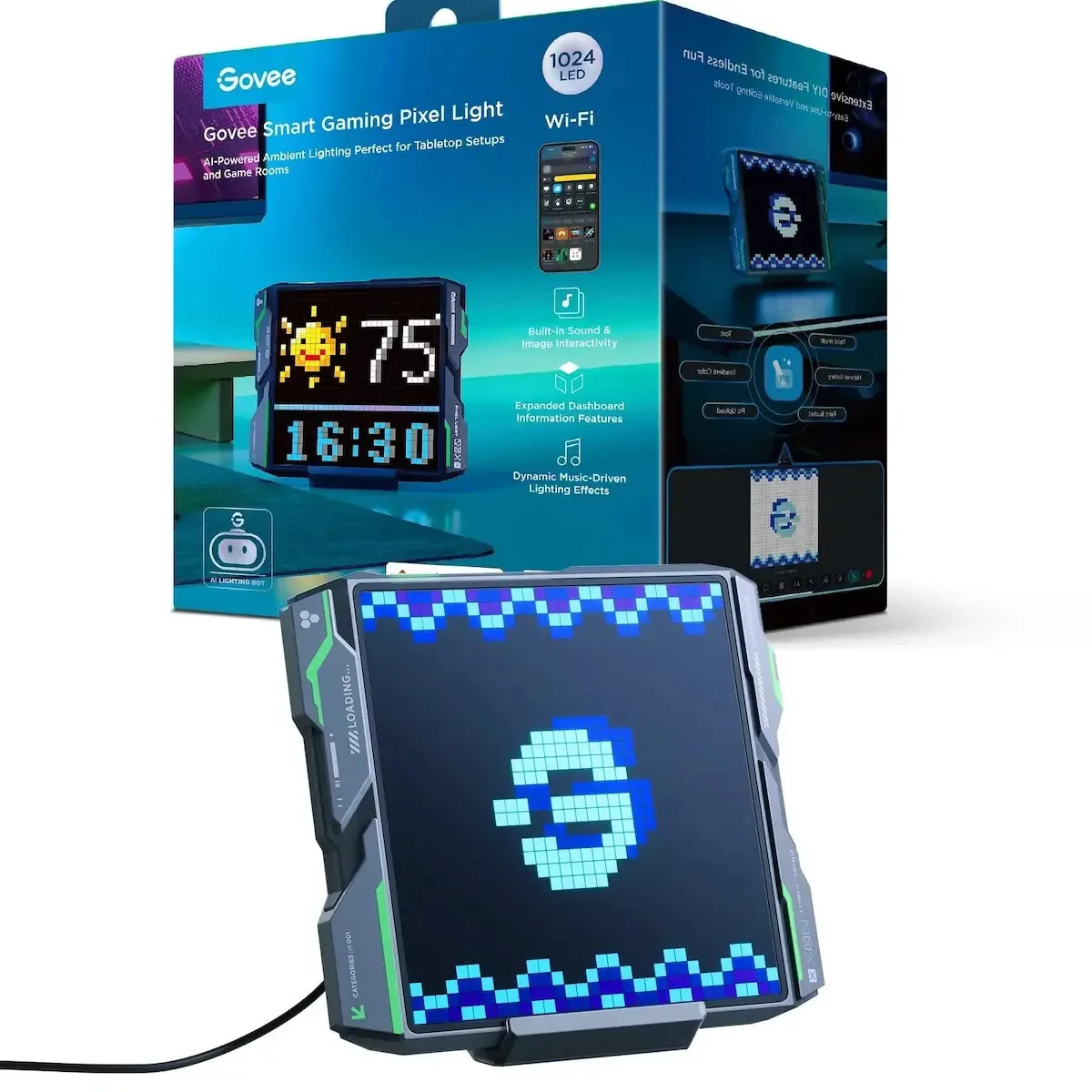 Govee Smart Διακοσμητικό Φωτιστικό Gaming Pixel LED RGB 18.5x15x3.5εκ. 20881414773 - Image 1