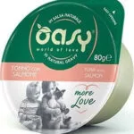 Oasy Love Υγρή Τροφή για Γάτες με Τόνο και Σολομό 80gr