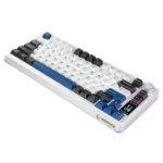 Rampage Quell Pro Ασύρματο Gaming Μηχανικό Πληκτρολόγιο 75% με RGB φωτισμό (Αγγλικό US) Λευκό