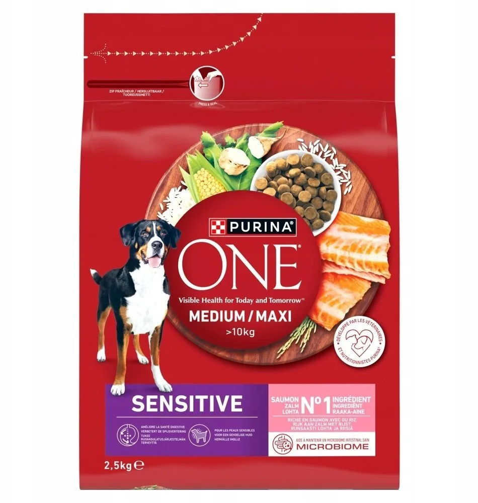 Purina One 2.5kg Ξηρά Τροφή για Ενήλικους Σκύλους με Σολομό και Ρύζι - Image 1