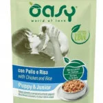 Oasy Υγρή Τροφή για Κουτάβια με Κοτόπουλο και Ρύζι 100gr