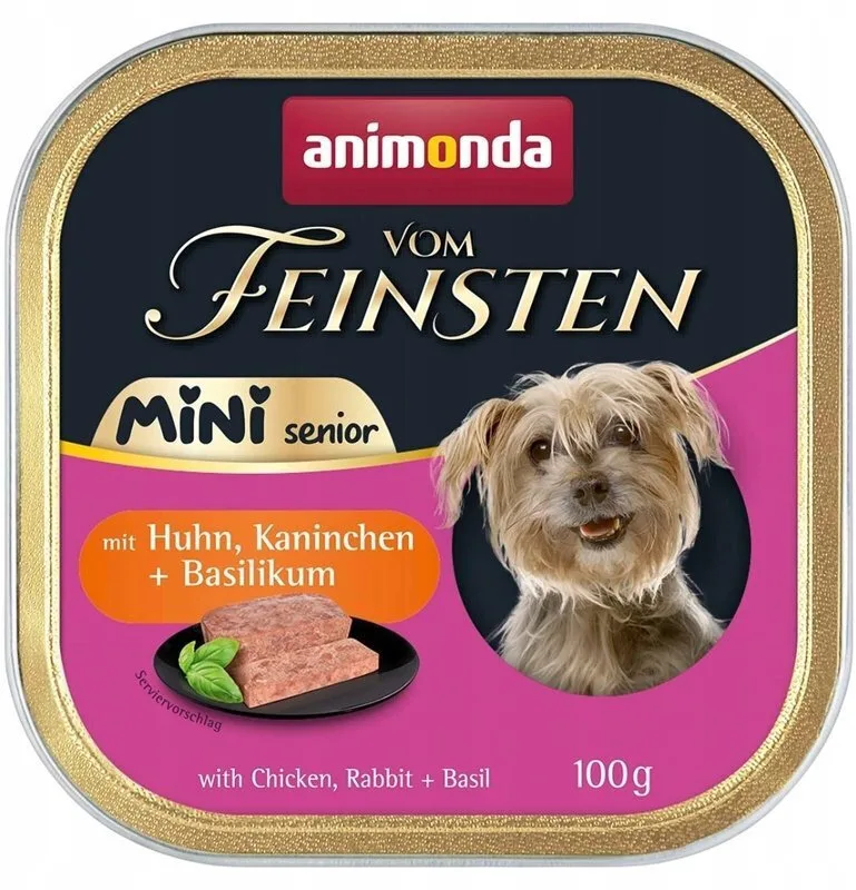 Animonda Vom Feinsten Υγρή Τροφή για Ηλικιωμένους Σκύλους με Κοτόπουλο και Κουνέλι 100gr - Image 1