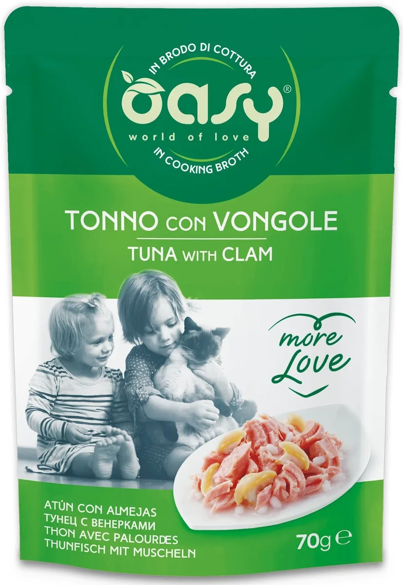 Oasy Love Υγρή Τροφή για Γάτες σε Φακελάκι με Τόνο 70gr - Image 1