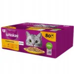 Whiskas Υγρή Τροφή για Γάτες σε Φακελάκι με Πουλερικά και Κοτόπουλο 80x85gr