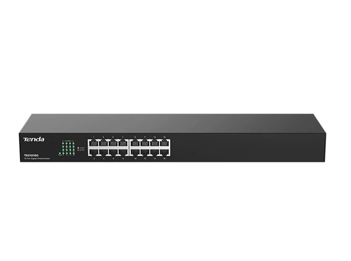 Tenda v9 Unmanaged L2 PoE Switch με 16 Θύρες Gigabit (1Gbps) Ethernet - Image 1