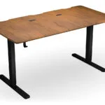 Ηλεκτρικό Γραφείο Gaming Atlas Ξύλινο Dark Wood EY8E006