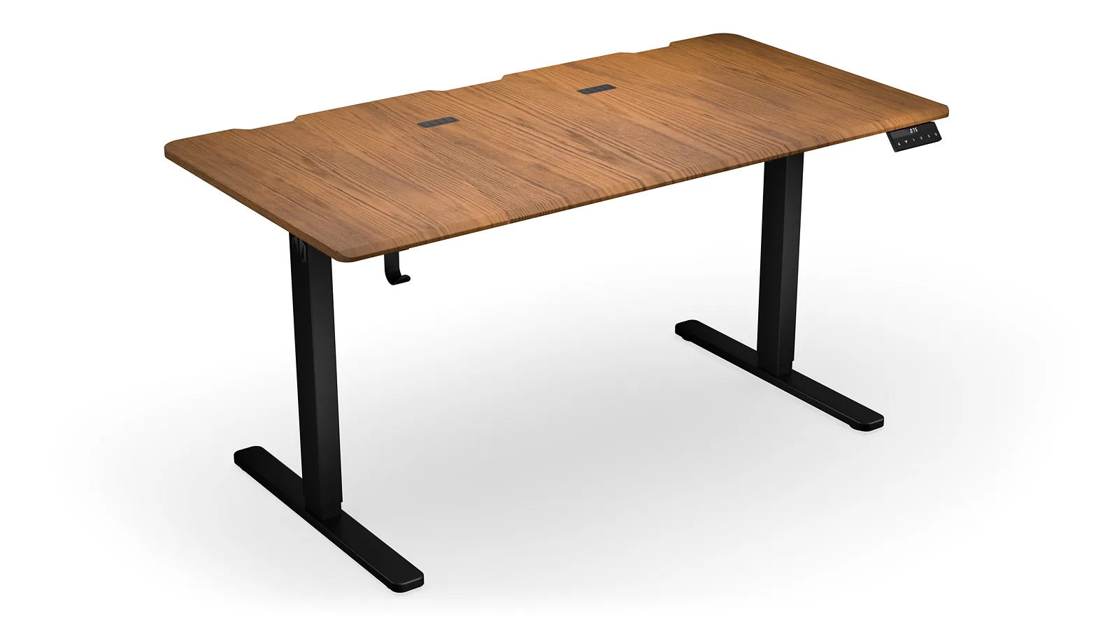 20260311154619_ilektriko_grafeio_gaming_atlas_xylino_dark_wood_ey8e006 Ηλεκτρικό Γραφείο Gaming Atlas Ξύλινο Dark Wood EY8E006 - Image 1