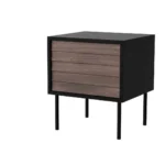 Κομοδίνα Cortina Ξύλινα Μαύρα 2τμχ 45x40x51cm 490316