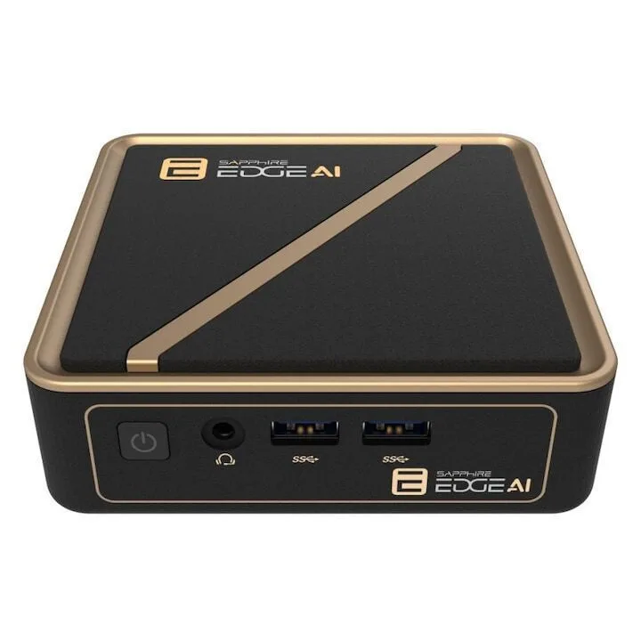 20260317123903_3723ca20 Sapphire Mini System Mini Pc Sapphire Edge Ai 350 Amd Ryzen Ai 7 350 2.5 Gigabit Black Gold 117x111x30mm - Image 1