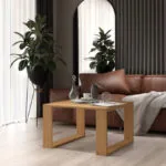 Τετράγωνο Τραπεζάκι Σαλονιού Modern Mini Ξύλινο Καφέ Μ67xΠ67xΥ40εκ.